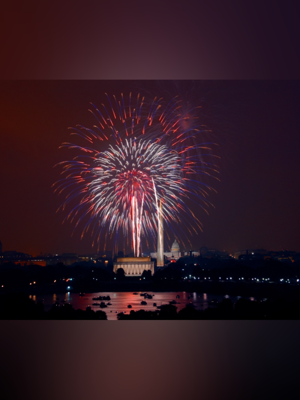 Fourth of July Fireworks Washington DC 8x10 Photo Print